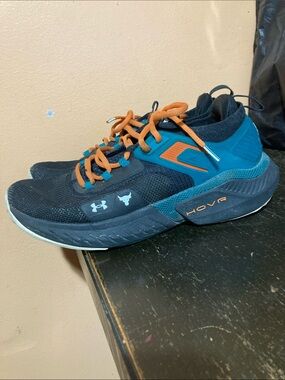 Under Armour Men's Black Teal Orange HOVR Training Shoes